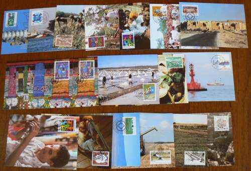 United Nations Vienna full set of 18 official stamp theme cards 1983-1984