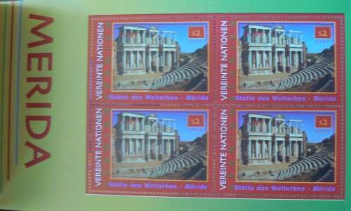 2000 United Nations 2 sets of Spain World Heritage booklets - 1 set mint and 1 cancelled