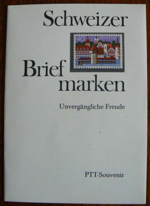 Switzerland 1973-1984 PTT Souvenir German booklet villages and folk customs with 21 MNH stamps