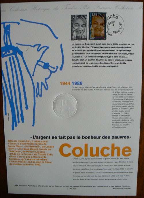 France 1994 Official La Poste set of 6 first day documents famous people + postcards + booklet
