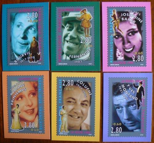 France 1994 Official La Poste set of 6 first day documents famous people + postcards + booklet