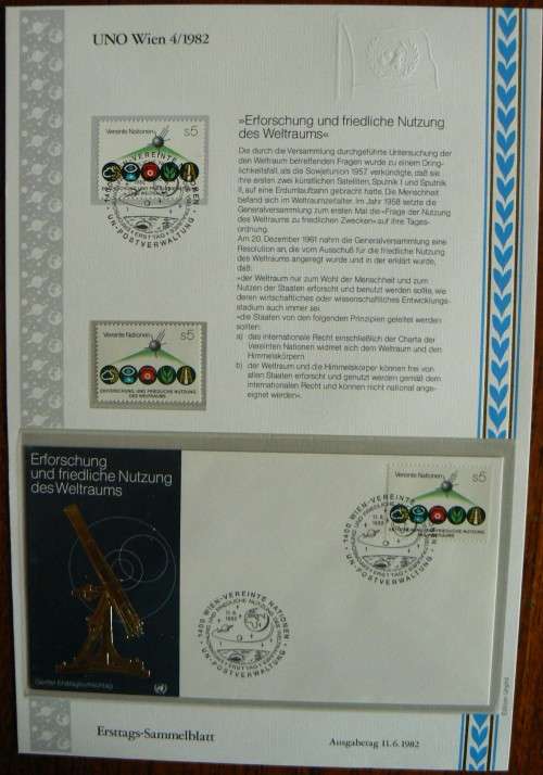 United Nations in Vienna lot of 7 collector`s first day sheets 1981 and 1982