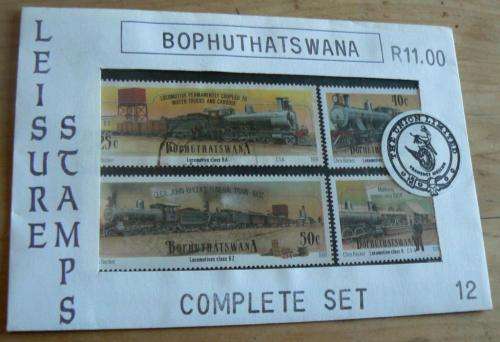 Boputhatswana sealed 1991 set trains in The Union Limited envelope