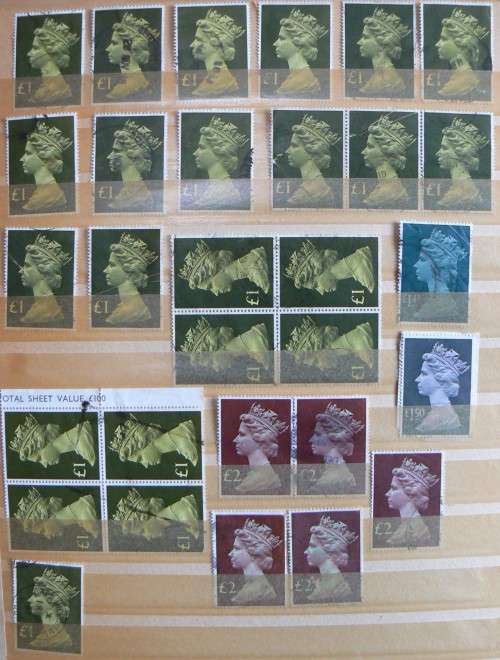 Great Britain large collection of 1000+ Machin, Wilding and George VI stamps - unchecked