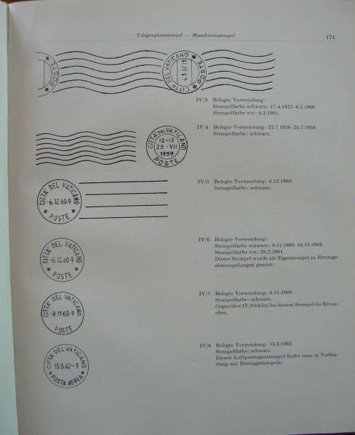 Classic 1967 Vatican stamp reference book in German - hardcover, in excellent condition
