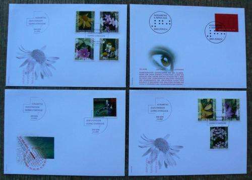 Switzerland 2003 lot of 33 officially cancelled stamps, blocks & sheets, 21FDCs, 5 postcards + extra