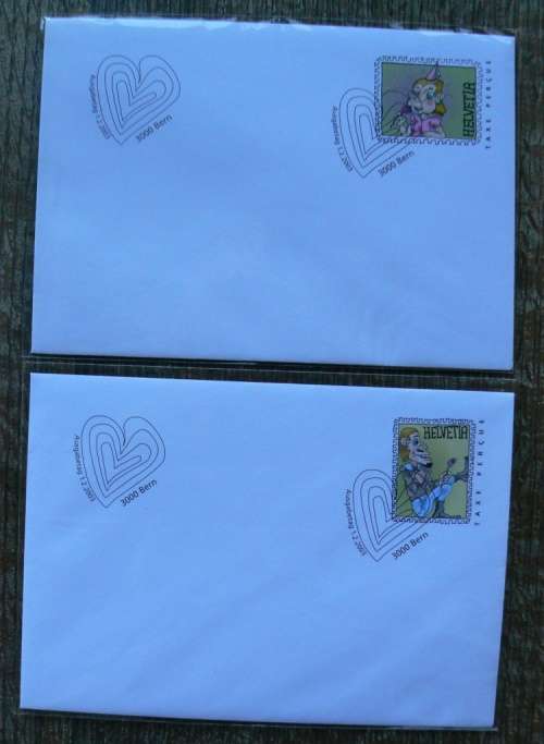 Switzerland 2003 lot of 33 officially cancelled stamps, blocks & sheets, 21FDCs, 5 postcards + extra
