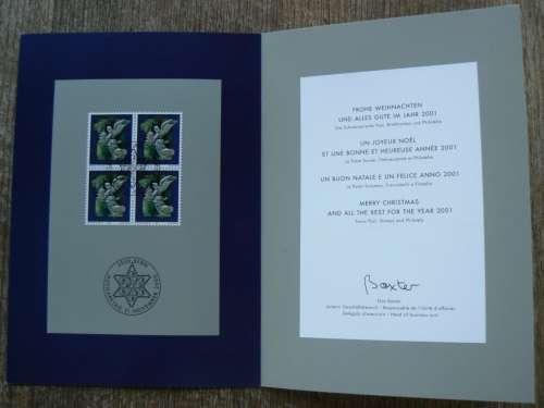 Switzerland 2000 lot of 36 officially cancelled stamps, 4 booklets + card with block of 4 - CV$150+