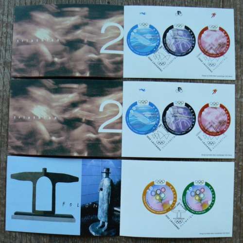 Switzerland 2000 lot of 36 officially cancelled stamps, 4 booklets + card with block of 4 - CV$150+