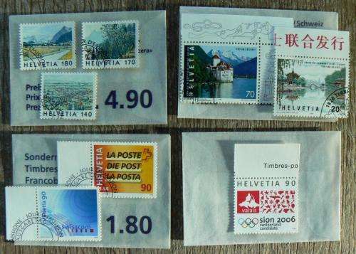 Switzerland 1998 lot of 29 officially cancelled stamps + 3 blocks, booklet & sheet of 8 - CV$90+