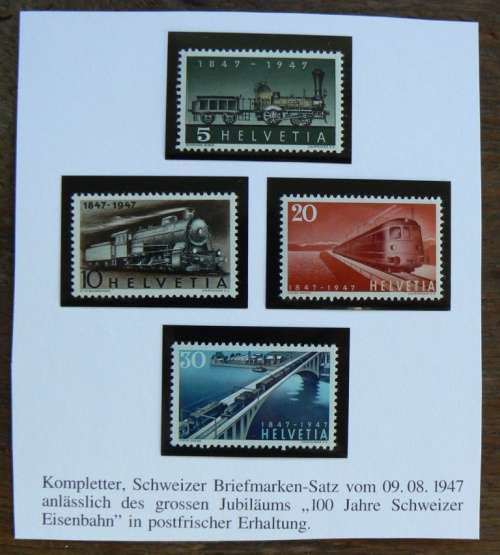 Switzerland 1947 MNH lot of 4 - Railways