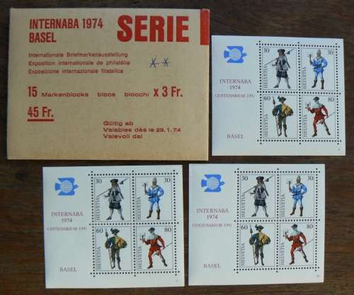 Switzerland lot of 7 minisheets