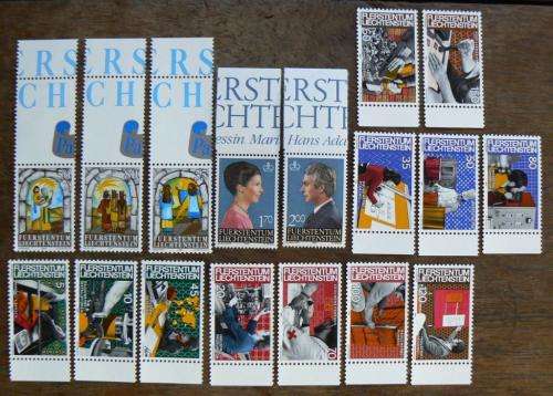 Liechtenstein 1984 lot of 17 MNH stamps - CV$25