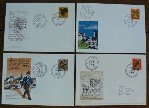 Switzerland 1966-1984 Stamp Day / Tag Der Briefmarke covers x18