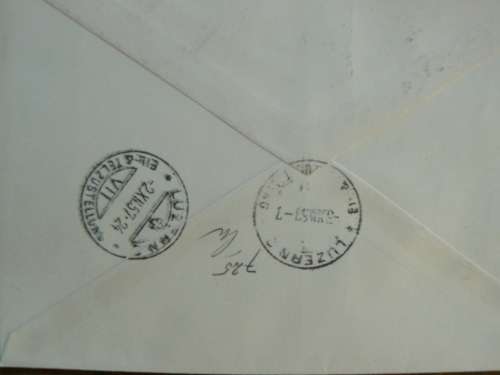 Switzerland 1957 Stamp Day / Tag der Briefmarke express cover Basel to Luzern
