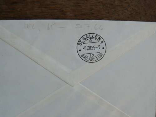 Switzerland 1955 Stamp Day / Tag der Briefmarke registered express cover Basel to St Gallen