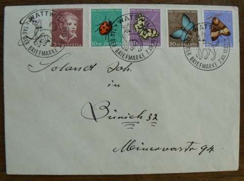 Switzerland 1952 Stamp Day / Tag der Briefmarke cover Wattwil
