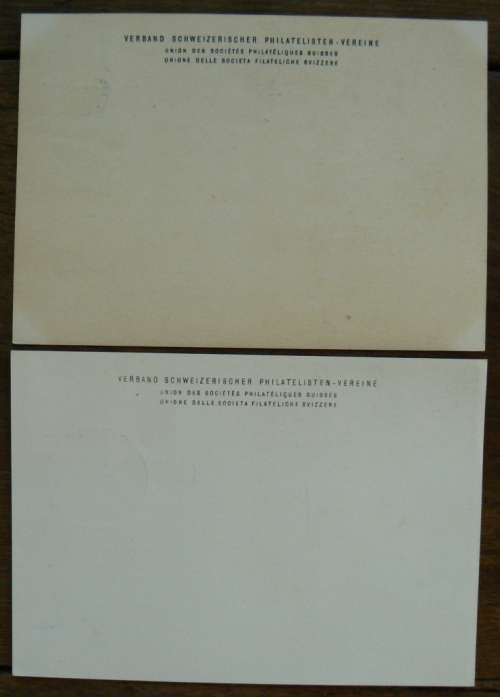 Switzerland 1947 & 1948 Stamp Day / Tag der Briefmarke cards
