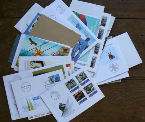 Switzerland 2005 near-complete lot of officially cancelled stamps & FDCs - CV$500+