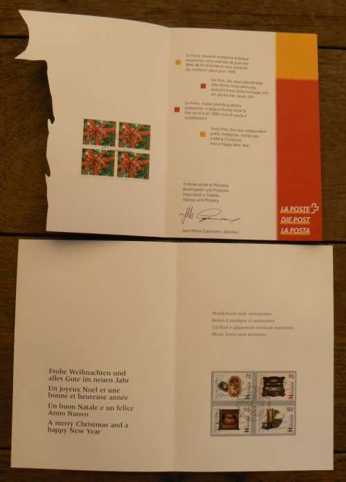 Switzerland lot of 16 official Christmas & New Years cards 1980-1999 - CV$70+