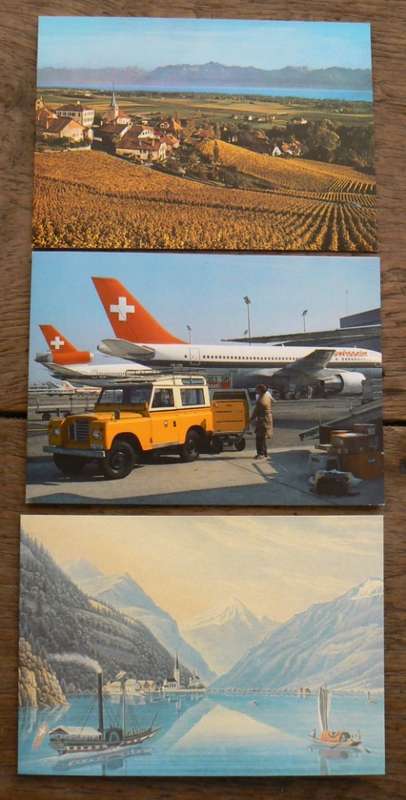Switzerland lot of 16 official Christmas & New Years cards 1980-1999 - CV$70+