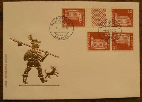 Switzerland 1973 & 1976 lot of 3 tête-bêche FDCs