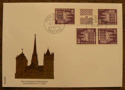 Switzerland 1973 & 1976 lot of 3 tête-bêche FDCs