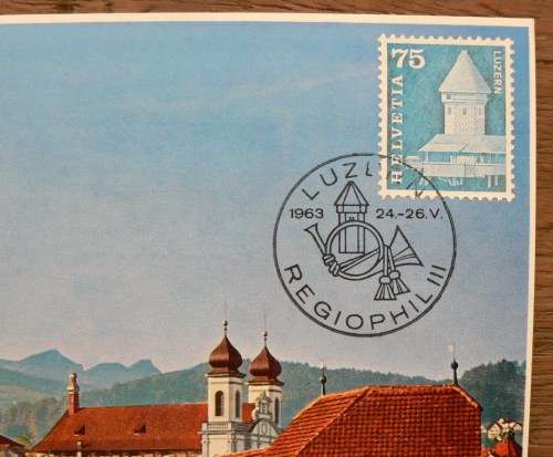Switzerland 1963 Regiophil III signed & numbered souvenir maxi card *rare
