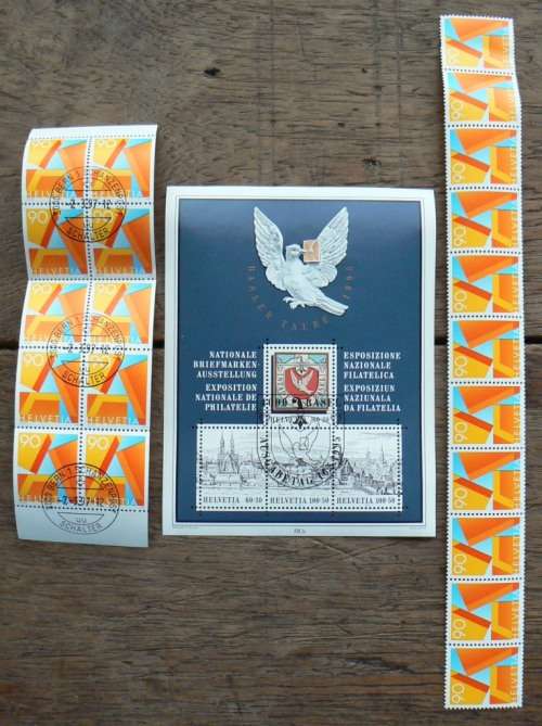 Switzerland 1995 lot of 30 officially cancelled stamps & other high values - CV$185+