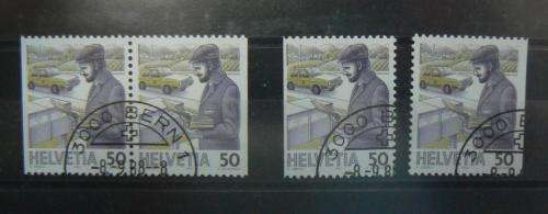Switzerland 1987 lot of 40 officially cancelled stamps + 1 pair + block of 4, CV$60+