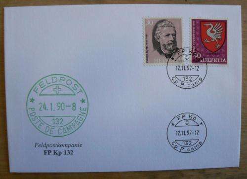 Switzerland 1997 special issue cover Field Post / Feldpost cancellation Camp 132