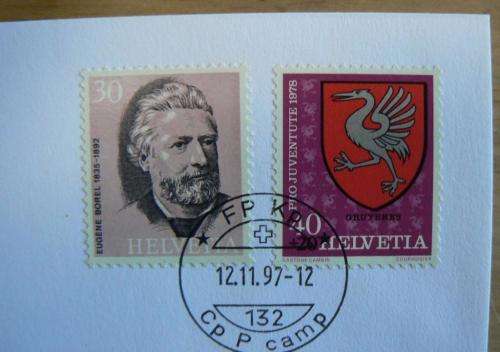Switzerland 1997 special issue cover Field Post / Feldpost cancellation Camp 132