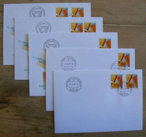 Switzerland 1995 & 1997 lot of 5 FDCs A-post, including rare 1997 issues