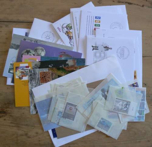 Switzerland 2004 lot of 31 officially cancelled stamps + blocks & sheets + 24 FDCs + 7 cards