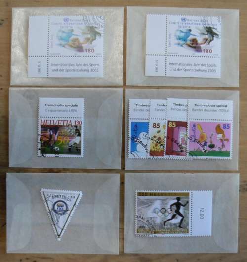 Switzerland 2004 lot of 31 officially cancelled stamps + blocks & sheets + 24 FDCs + 7 cards