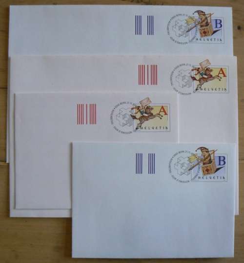 Switzerland 2000 lot of 4 prestamped covers - toys