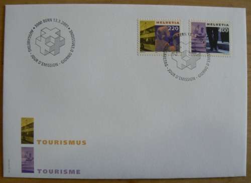 Switzerland 2000 & 2001 lot of 3 FDCs - tourism