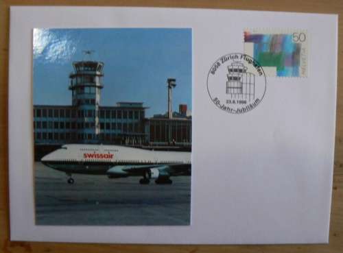 Switzerland 1998 special issue photo cover Swissair 50 Years of Zurich Airport