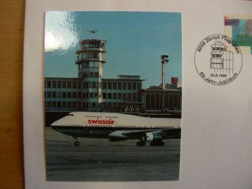 Switzerland 1998 special issue photo cover Swissair 50 Years of Zurich Airport