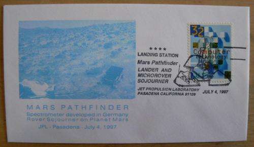 USA 1997 commemorative cover Mars Pathfinder with Jet Propulsion Lab Pasadena cancellation *rare