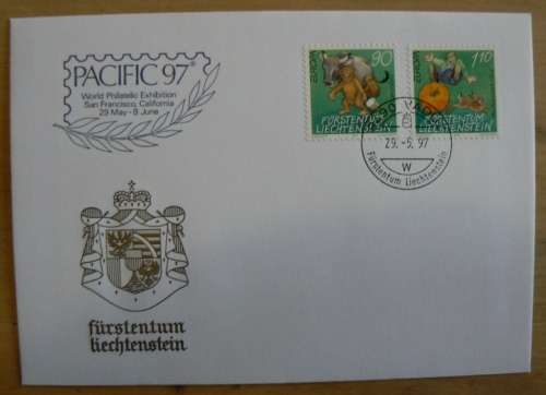 Liechtenstein 1997 limited issue FDC only issued at Pacific Exhibition USA