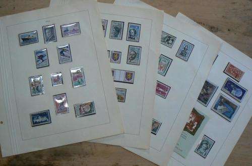 1962 France lot of 43 MNH stamps + booklet + 2 gutter pairs on 4 pages - CV$80