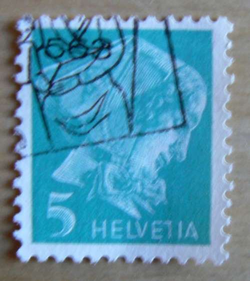 Switzerland 5c Franchise stamps with control number 563