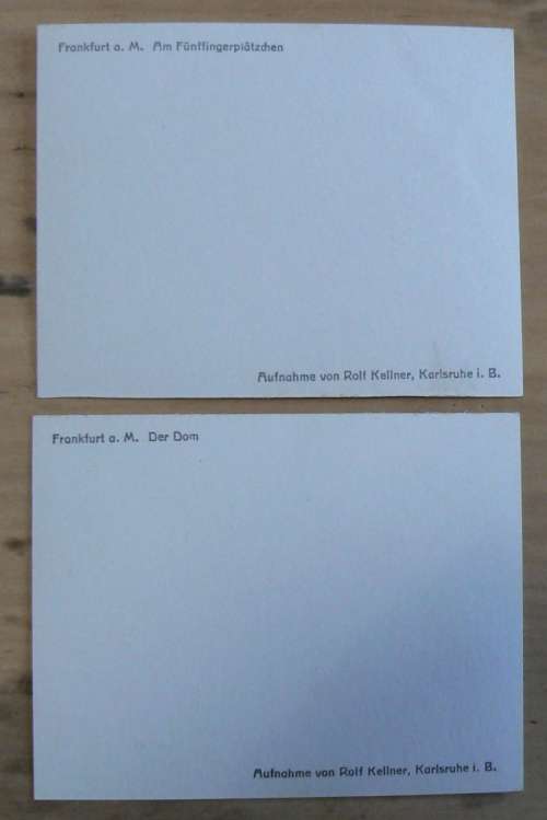 Frankfurt Germany 9 unused small photocards by Rolf Kellner - circa 1930