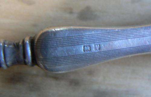 Antique 1920 sterling silver handled shoehorn & button hook - ES Barnsley & Co Birmingham