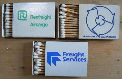 3 Freight Services matchboxes - look unused - see listing for detail