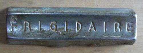Vintage Frigidaire refrigerator emblem