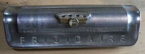 Vintage chrome Frigidaire GM General Motors emblem