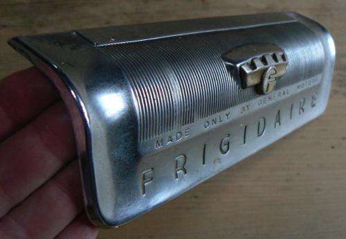Vintage chrome Frigidaire GM General Motors emblem