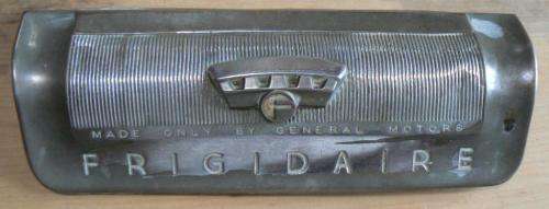 Vintage chrome Frigidaire GM General Motors emblem